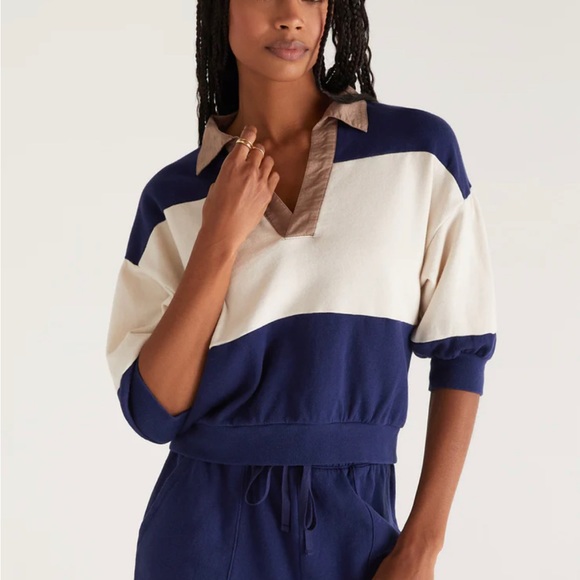 Z supply rugby short sleeve sweatshirt sandstone - Picture 2 of 2